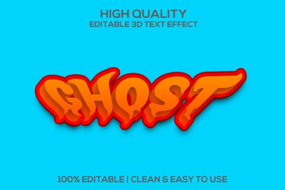 3D Ghost Editable Psd Text Effect: A Modern Design Asset