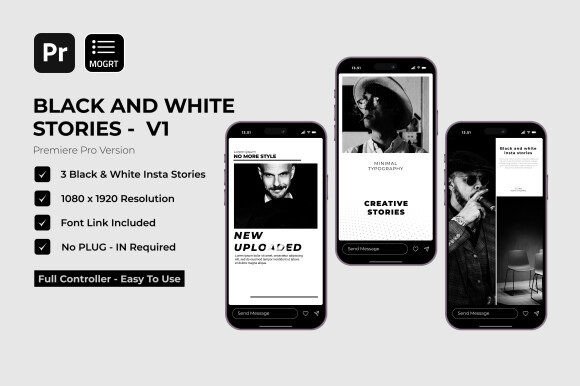 Black & White Stories V1 | Premiere Pro