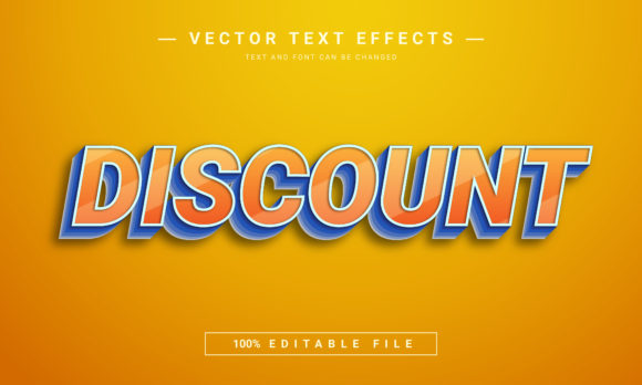 Discount Text Effect - 100% Editable EPS for Dynamic Designs