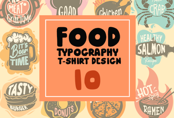 Food Typography T-shirt Design 10