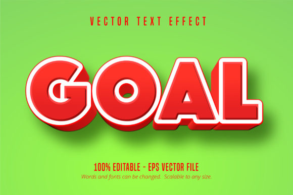 Goal Text, Editable Text Effect for Dynamic Designs