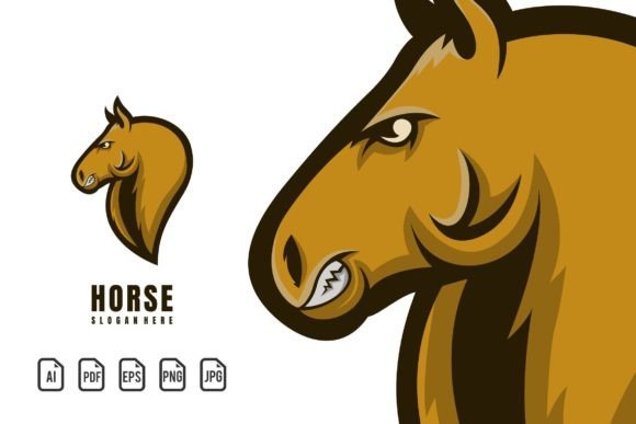 Horse Mascot Logo: Dynamic Vector Template for Bold Designs