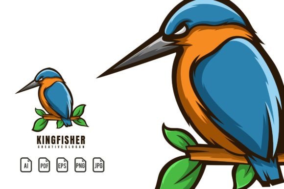 Kingfisher Mascot Logo: A Dynamic Design Template