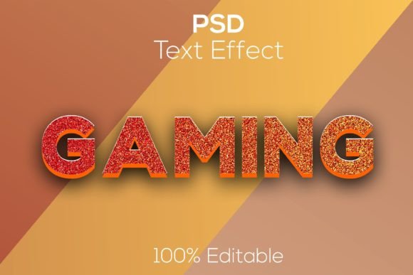 Modern 3D Editable Games PSD Text Effect