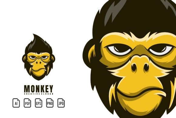 Monkey Mascot Logo: Dynamic Template for Your Designs