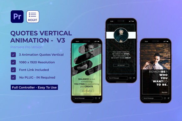 Quotes Stories V3 for Premiere Pro
