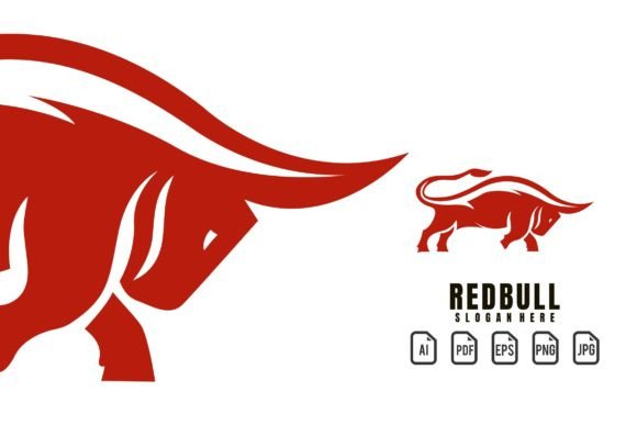 Red Bull Mascot Logo: A Powerful Vector Template for Designers