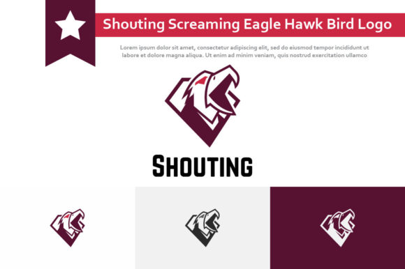 Shouting Screaming Eagle Hawk Bird Logo: A Powerful Branding Asset
