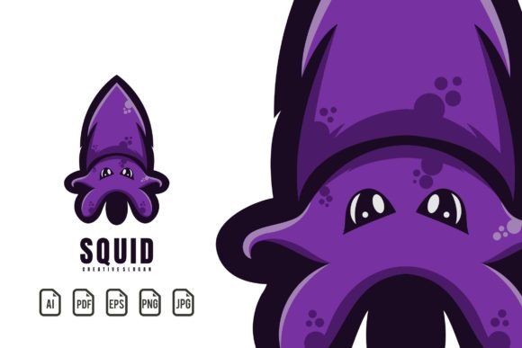 Squid Mascot Logo: A Dynamic Template for Bold Branding