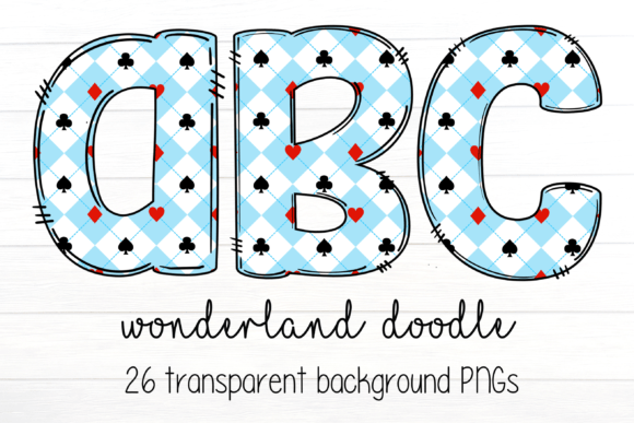 Whimsical Wonderland Doodle Alphabet Letters PNG
