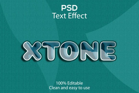Xtone 3D Cartoon Text Effect: Bold & Editable PSD Design
